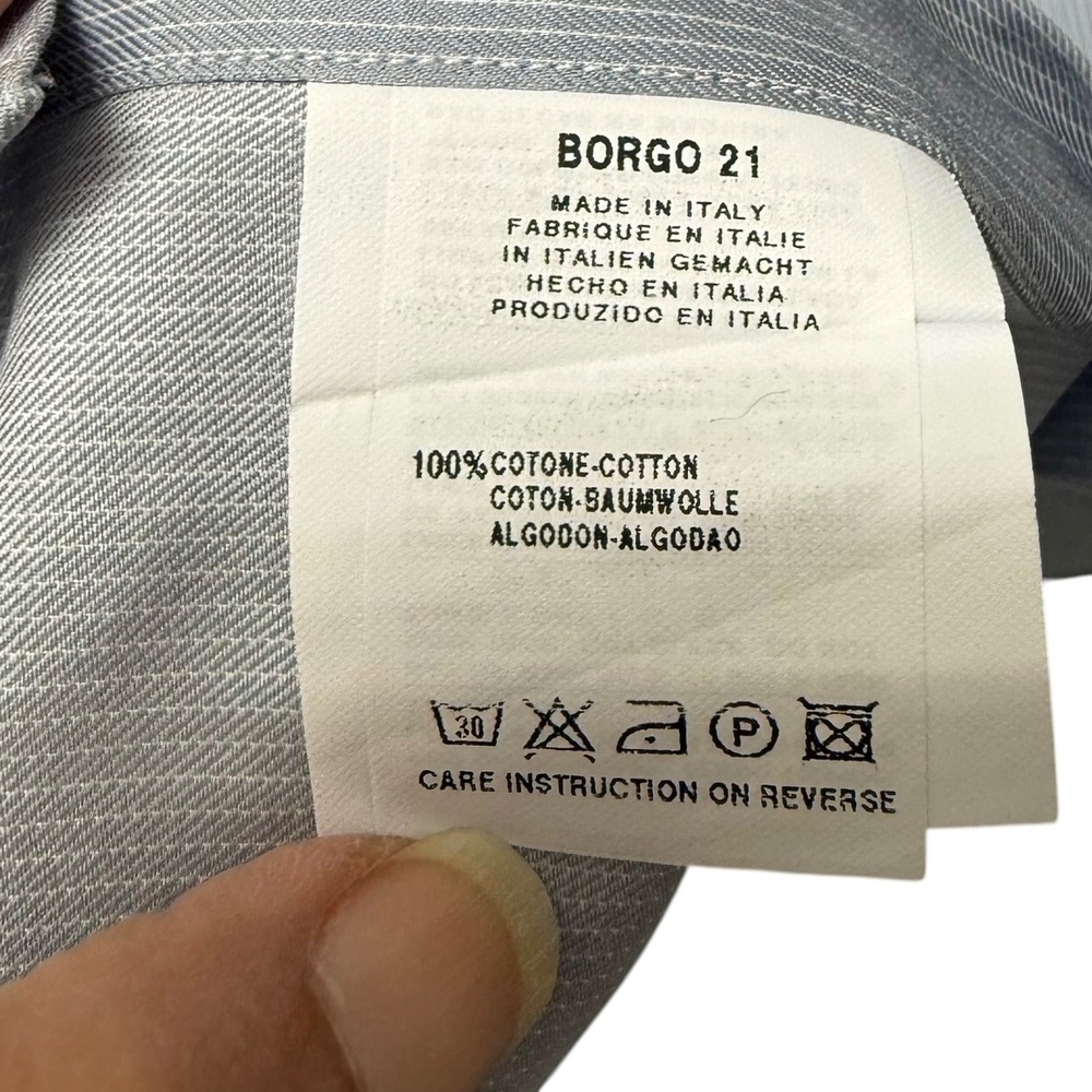 Giorgio Armani Vintage Mens Button Down Shirt Bundle 4 Pack Blue Grey Italy XL - Picture 11 of 16